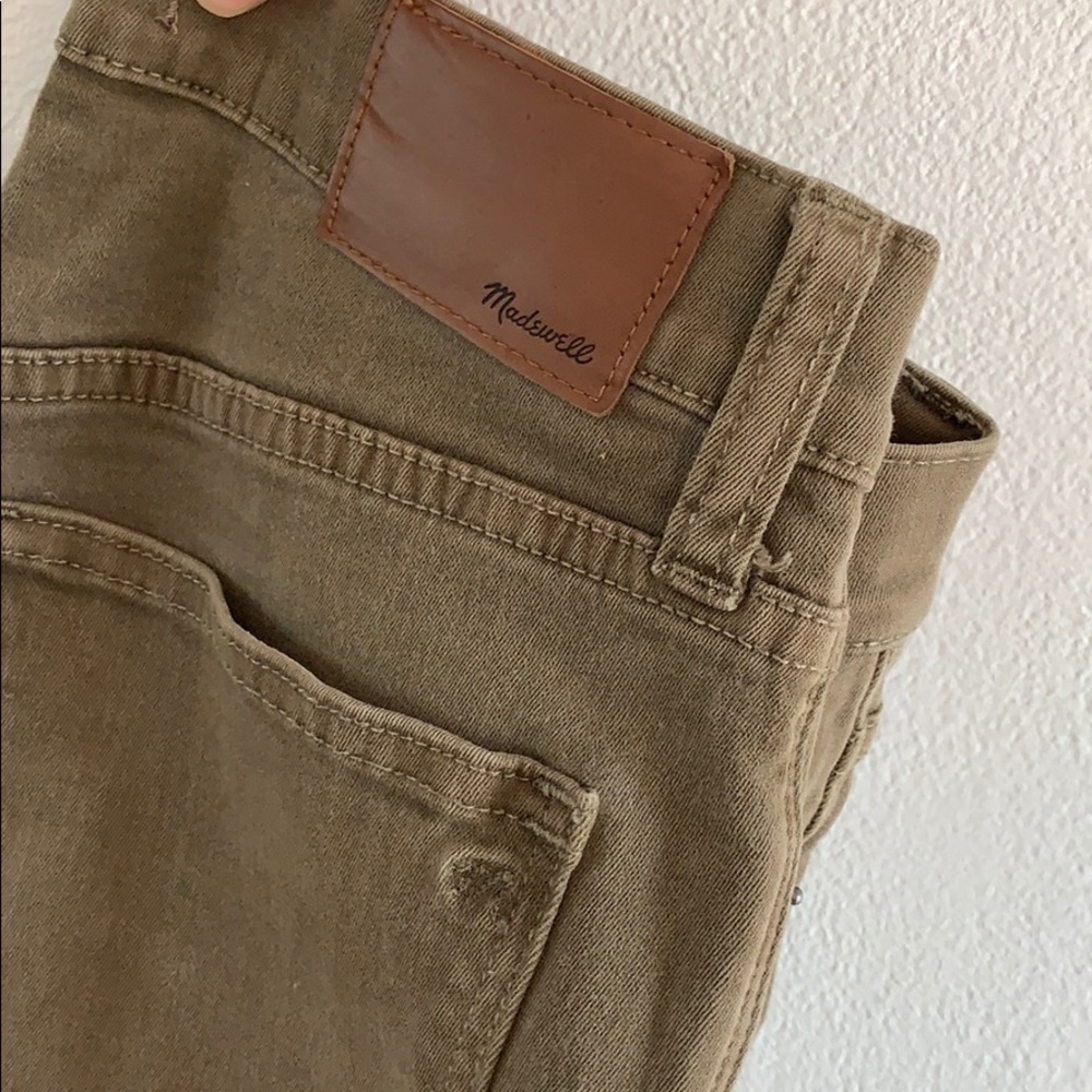 Madewell olive colored jeans
